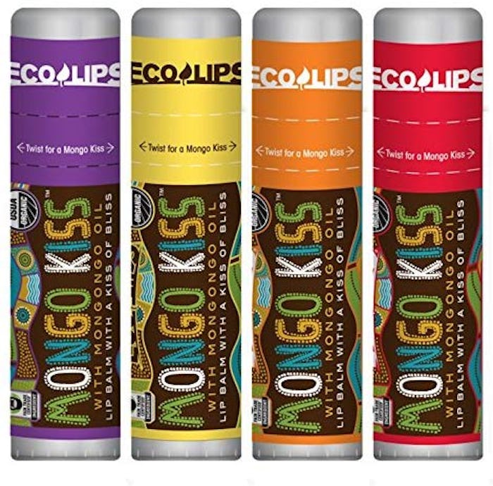 Eco Lips Mongo Kiss Mongongo Oil Lip Balm, Variety 4-Pack