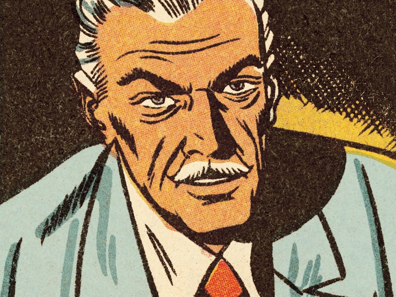 gray haired man