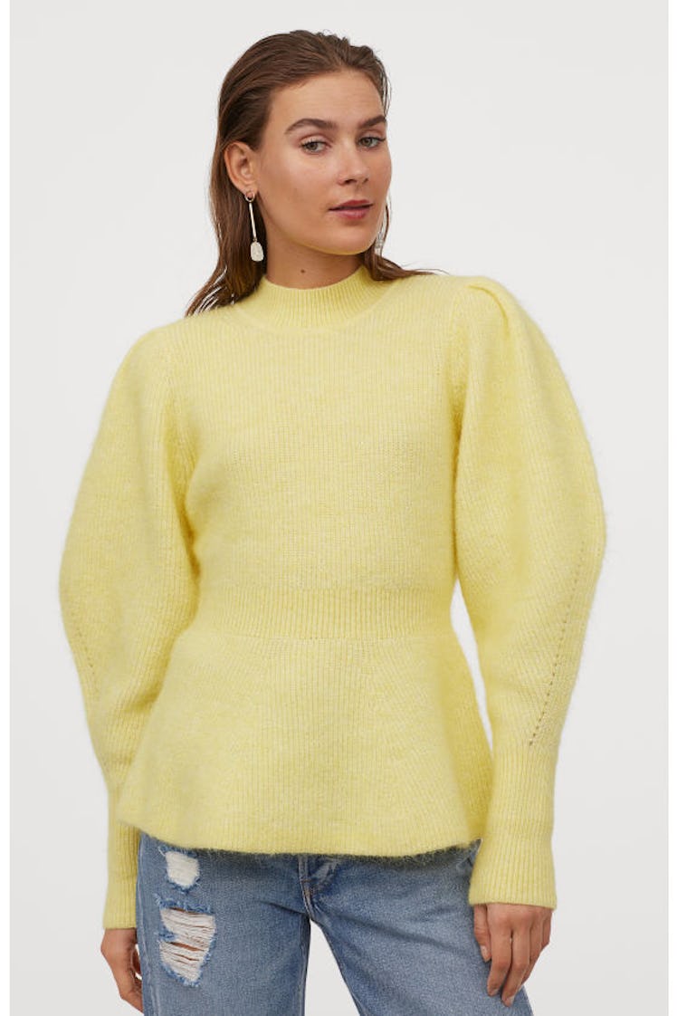 H&M Wool-blend Peplum Sweater