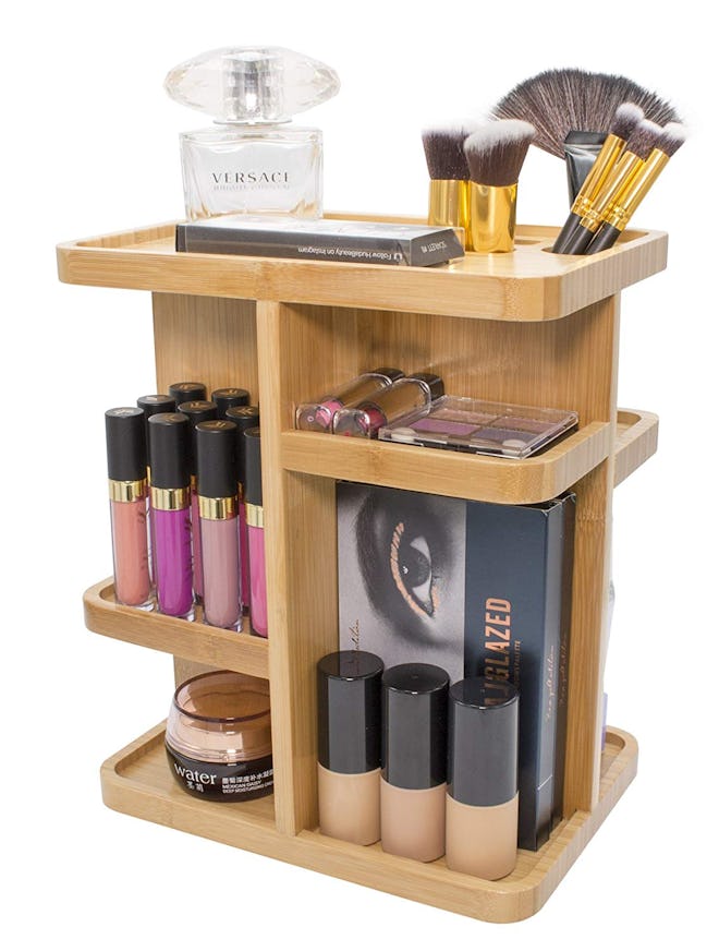 360° Bamboo Cosmetic Organizer