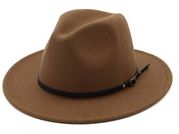 Lisianthus Women Belt Buckle Fedora Hat