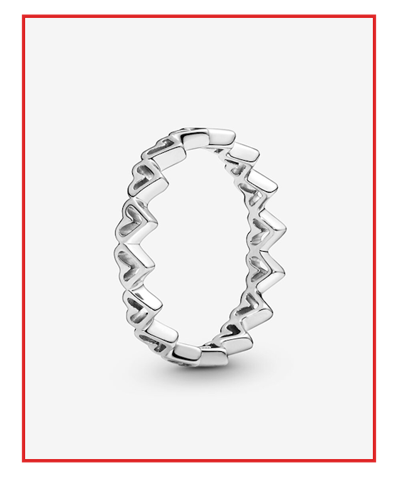 Freehand Hearts Ring