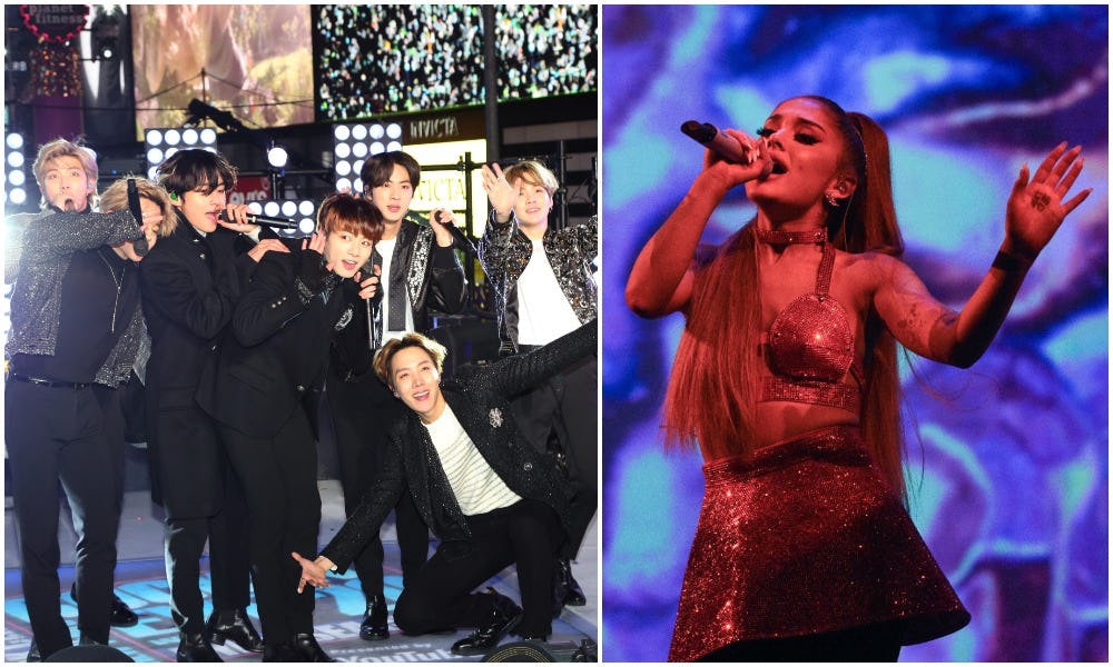 Ariana Grande & BTS Grammys Rehearsal Photo Has Fans Asking 1 Big Question(02)
