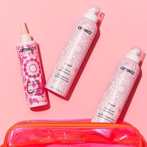 amika's new Reset Clarifying Gel Shampoo and its conditioner duo are like a clean sweep for your sca...