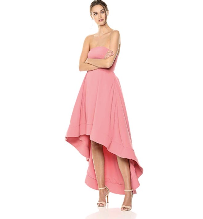 C/Meo Collective Women's Entice Strapless Maxi Dress Hi-Lo Gown