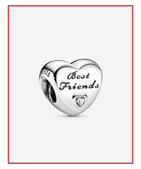 Polished Best Friends Heart Charm