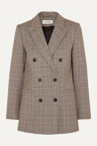 Prince of Wales Checked Woven Blazer