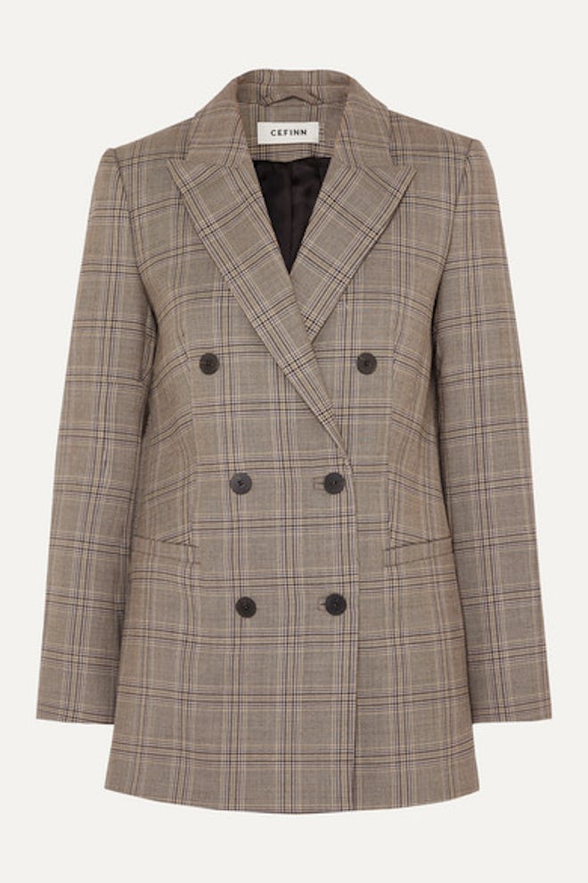 Prince of Wales Checked Woven Blazer