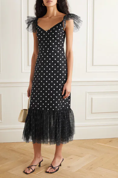 Zoria Runway Polka Dot Dress