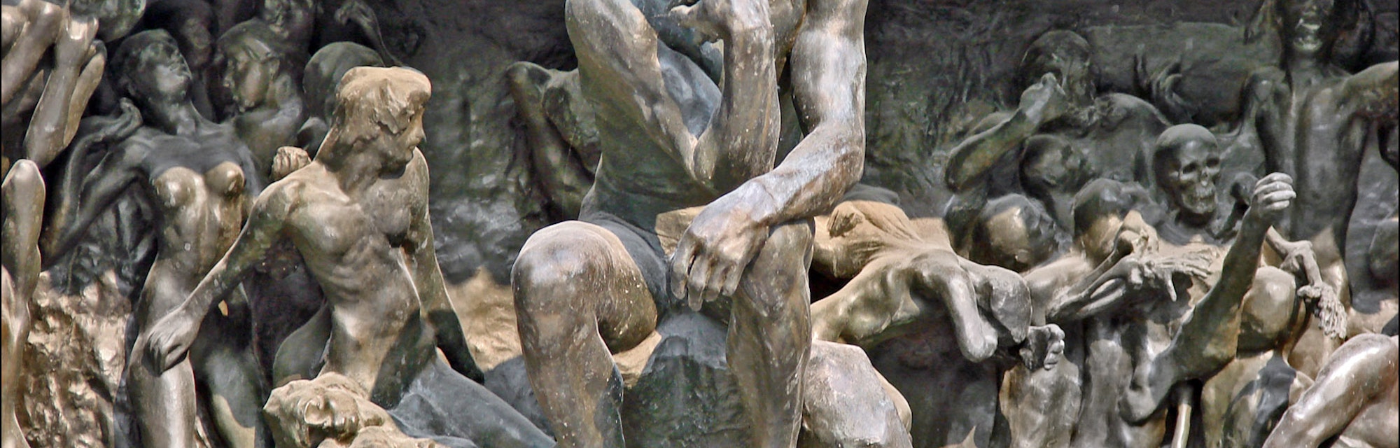 The Thinker in The Gates of Hell at the Musée Rodin