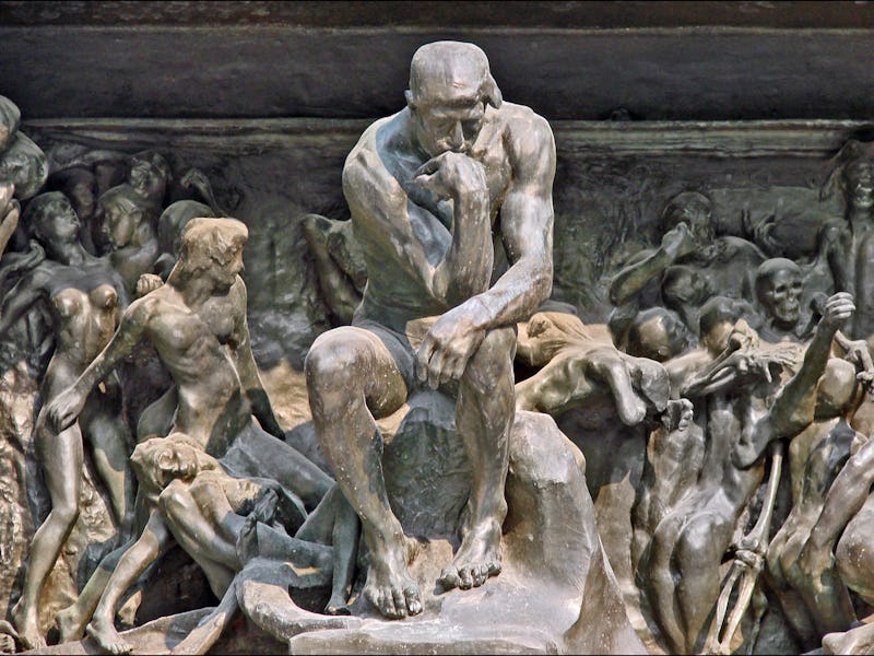 The Thinker in The Gates of Hell at the Musée Rodin