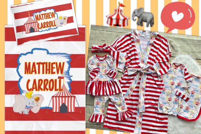 Etsy stores like Ruffles N Buttons sell entire sets of custom gowns for mom and baby, along with bla...