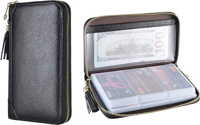 Easyoulife Zipper Leather Wallet 