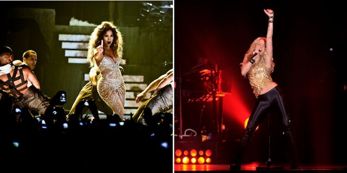 Although they traditionally pull in millions on tour, J Lo and Shakira won't get paid for their Supe...