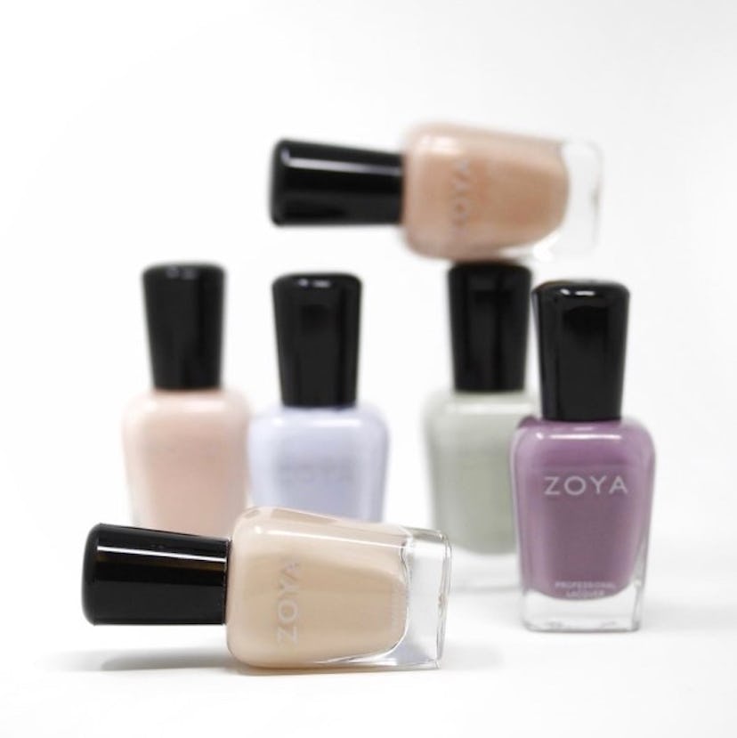 Zoya's new Calm collection for spring is full of pastels that range from pinky nude to French lilac.