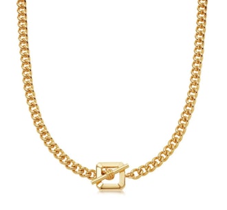 Lucy Williams Gold T Bar Chain Necklace