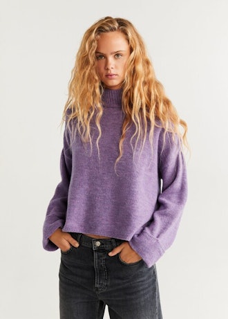 Rolled-up sleeves sweater