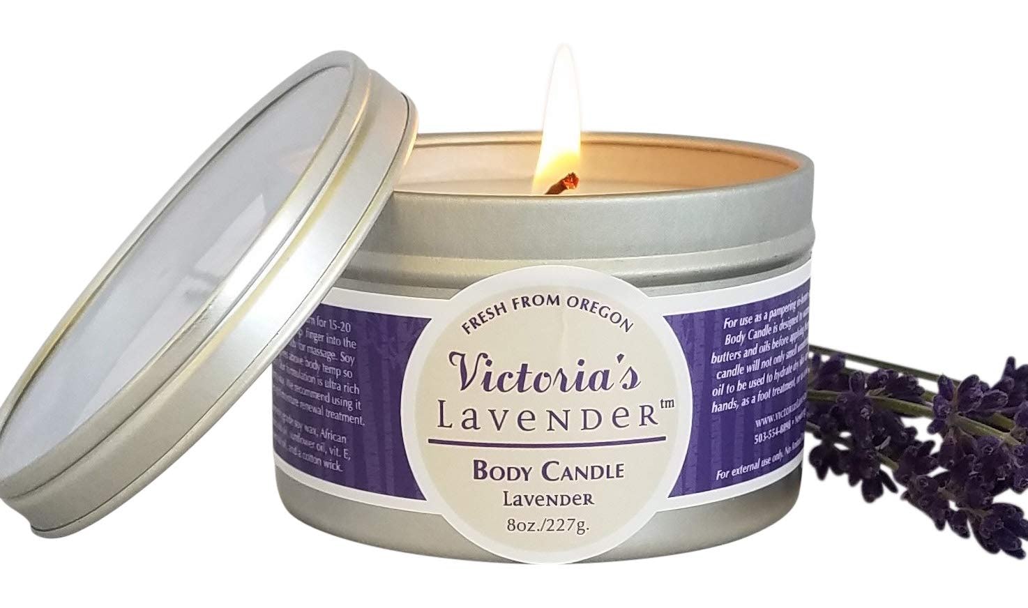 Victoria&rsquo;s Lavender Moisturizing Massage Candle