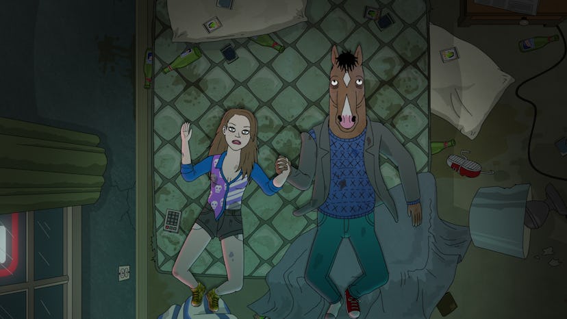 Sarah Lynn (voiced by Kristen Schaal) and BoJack (voiced by Will Arnett) in BoJack Horseman