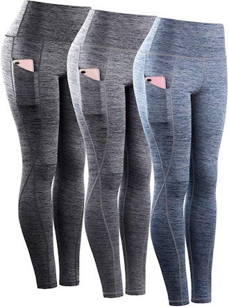 Neleus Women's Workout Leggings With Pockets (3-Pack)