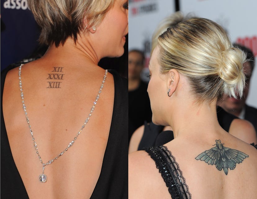 Actress Kaley Cuoco got a moth tattoo to cover up her wedding date tattoo.