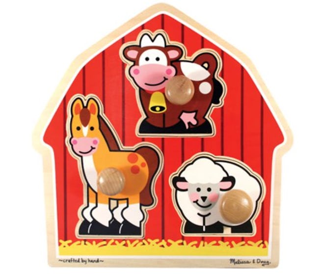 Melissa & Doug Jumbo Knob Puzzle - Barnyard Animals