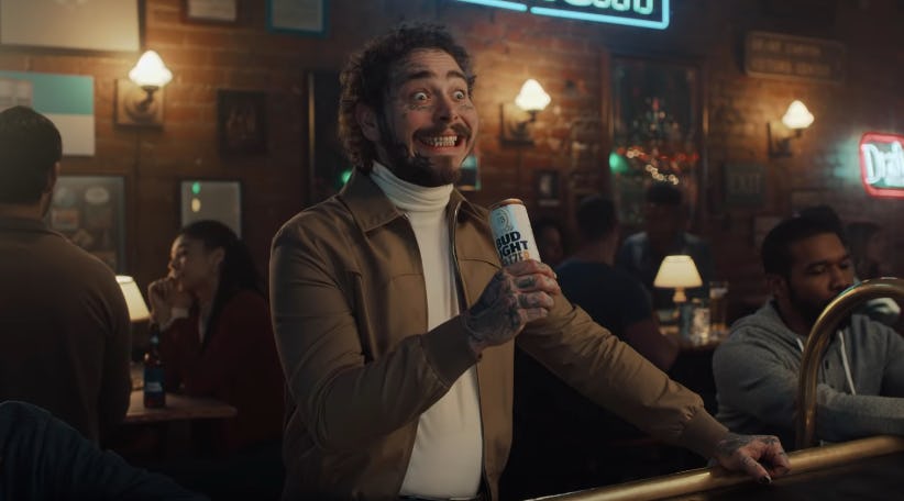 Post Malone's Bud Light Super Bowl commercial