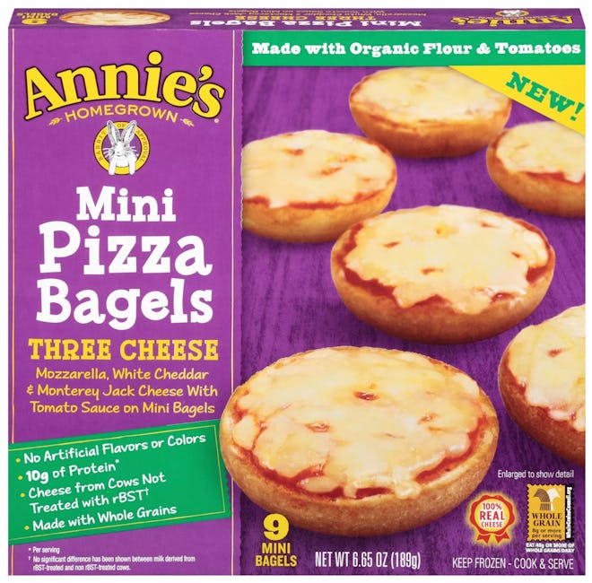 Annie's Frozen Three Cheese Mini Pizza Bagels