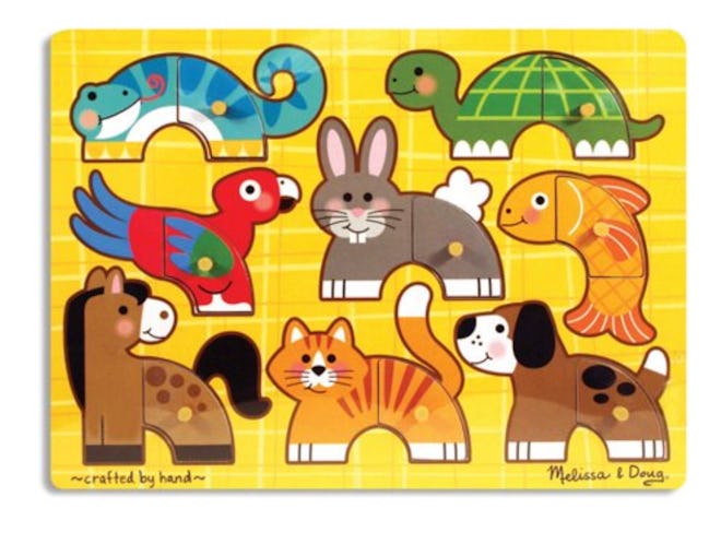 Melissa & Doug Pets Mix 'n Match Wooden Peg Puzzle