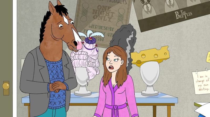 BoJack (voiced by Will Arnett) and Sarah Lynn (voiced by Kristen Schaal) in BoJack Horseman