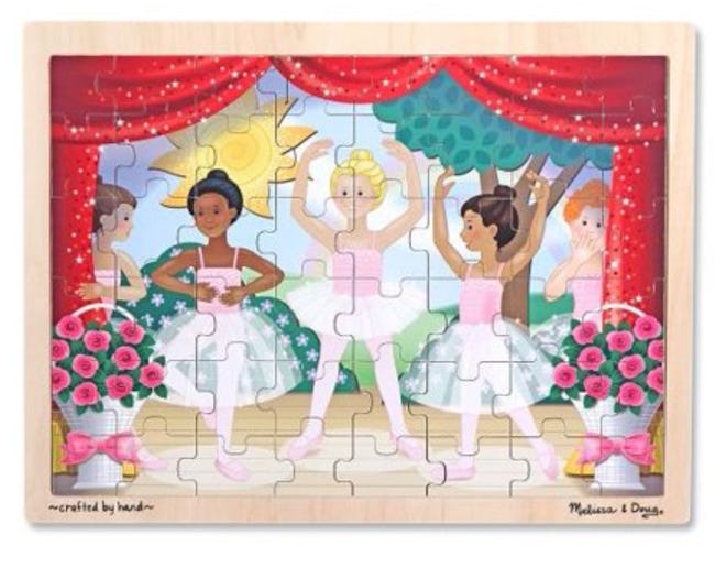 Melissa & Doug Ballet Recital Wooden Jigsaw Puzzle With Storage Tray