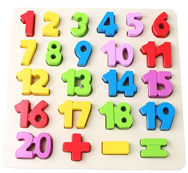 Babe Rock Wooden Number Puzzles for Toddlers