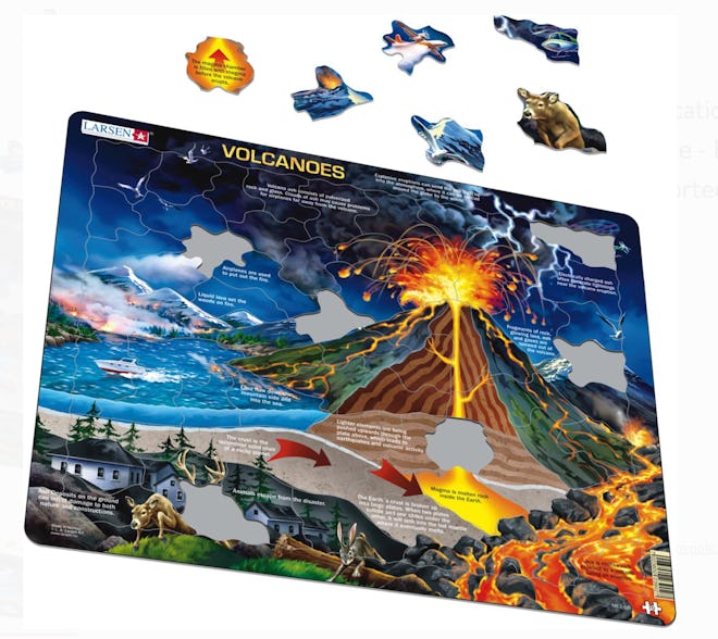 Larsen Puzzles Volcanoes Educational Jigsaw Puzzle