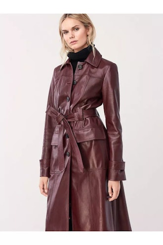 Helga Leather Trench Coat