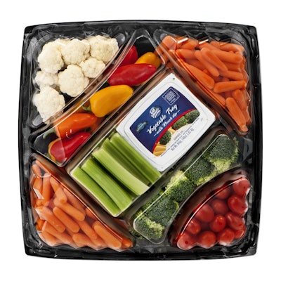 Litehouse veggie tray with ranch dip is a Super Bowl appetizer option from Walmart.