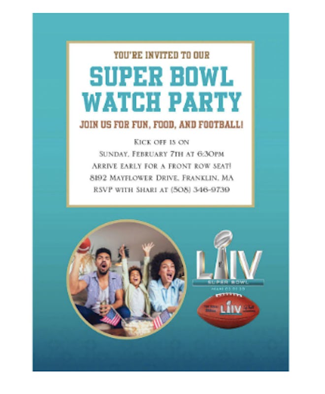 Custom Super Bowl Photo Invitations