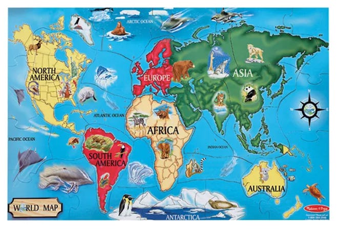 Melissa & Doug World Map Jumbo Floor Puzzle