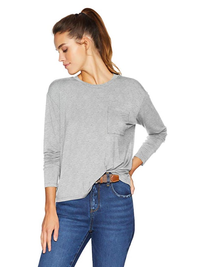 Daily Ritual Women's Jersey Long-Sleeve Pocket Tee