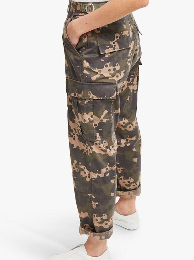 French Connection Carri Camo Cotton Trousers