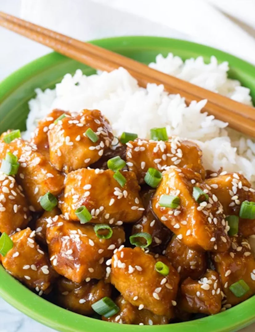 Instant Pot sesame chicken can be an appetizer or a big meal for the Super Bowl