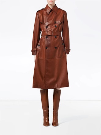 Nappa Leather Trench Coat