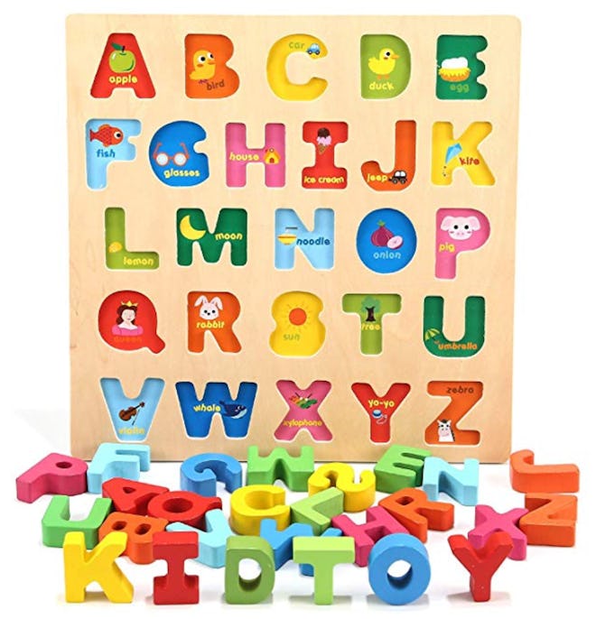 Jamohom Wooden 26 Letters Puzzles Educational Toys