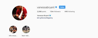 Vanessa Bryant's Made Her Instagram Public & The Profile Picture Is Of Kobe & Gianna 