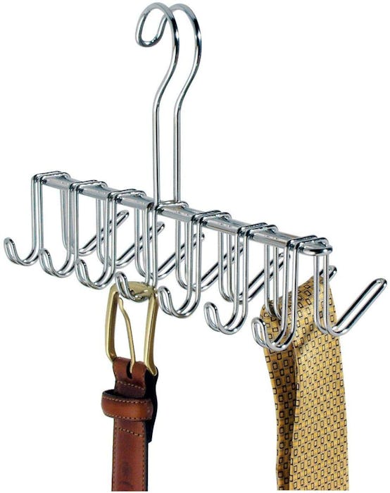 Metal Tie and Belt Hanger Organizer