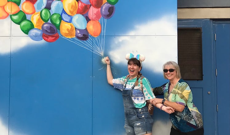 A mother and daughter need a mom birthday caption when they celebrate the mom's birthday at Disneyla...