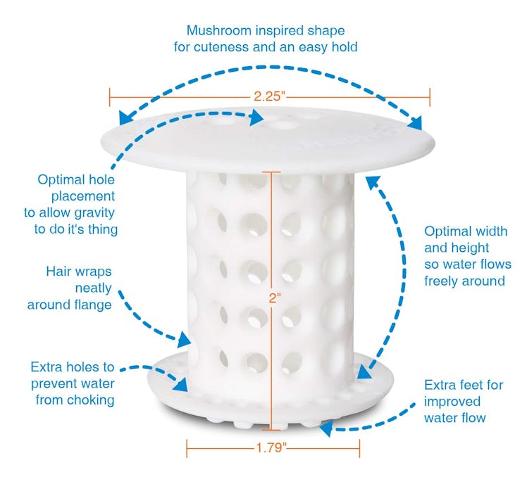 TubShroom The Revolutionary Tub Drain Protector Hair Catcher