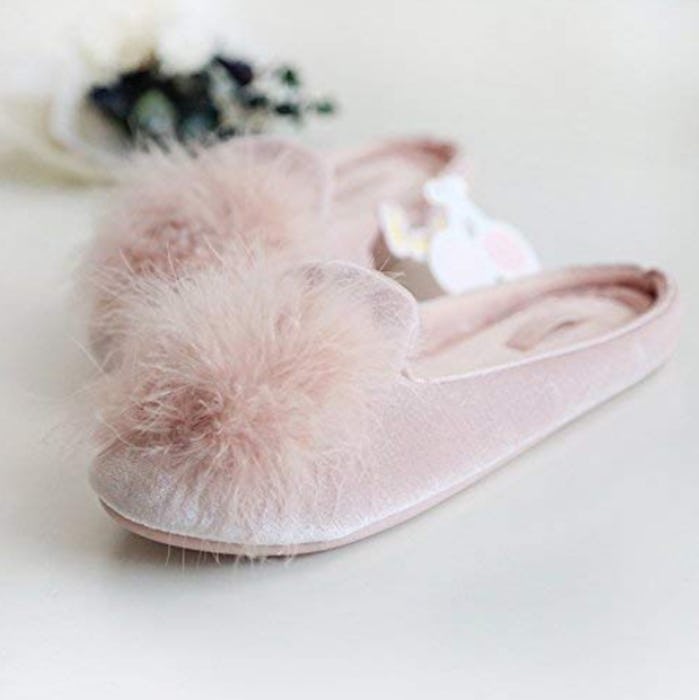 HALLUCI Velvet Memory Foam House Slippers