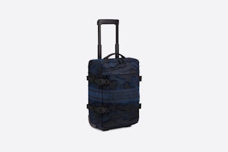 Small Blue DiorTravel Camouflage Technical Canvas Luggage Bag