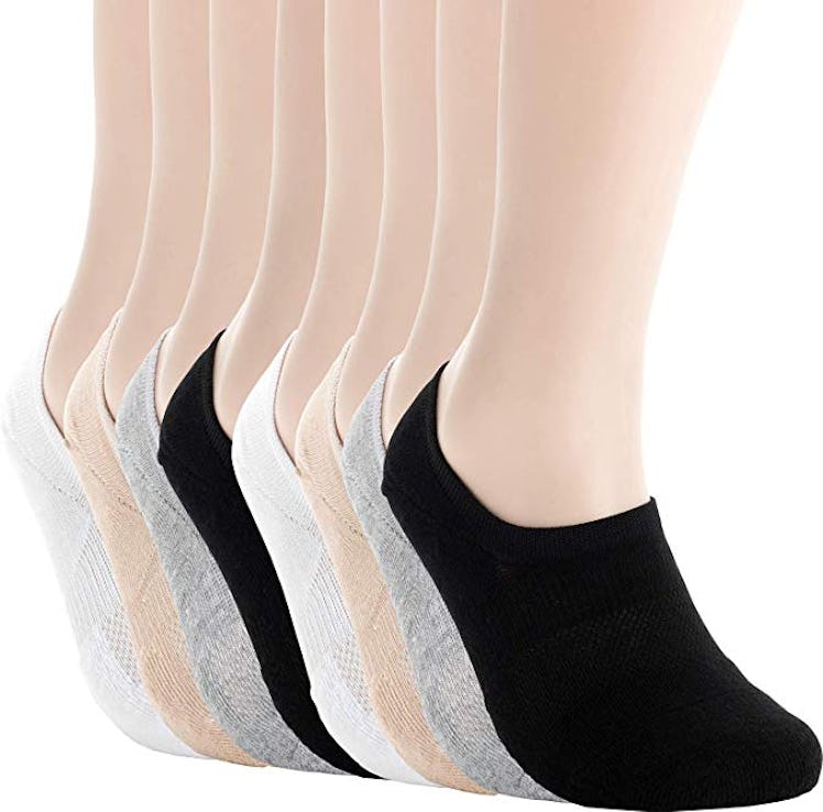 Pro Mountain Unisex No-Show Cushioned Athletic Socks (8-Pack)