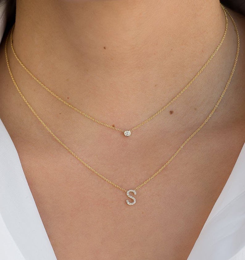 mejuri letter necklace